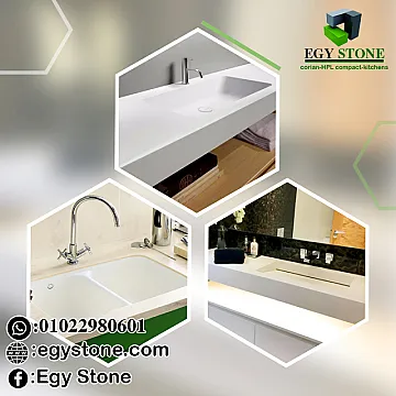 كاونتر توب للمطابخ و احواض للحمامات بدون بقع