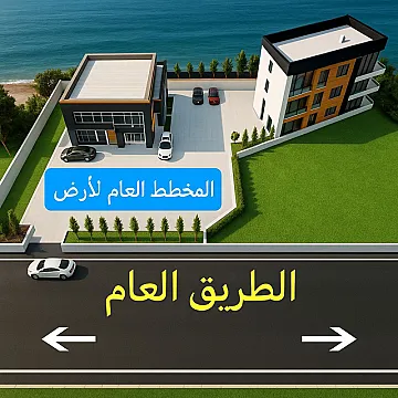 أرض على أوتوستراد الجية مع مستودع ضخم كاشفة البحر للبيع او الاستثمار
