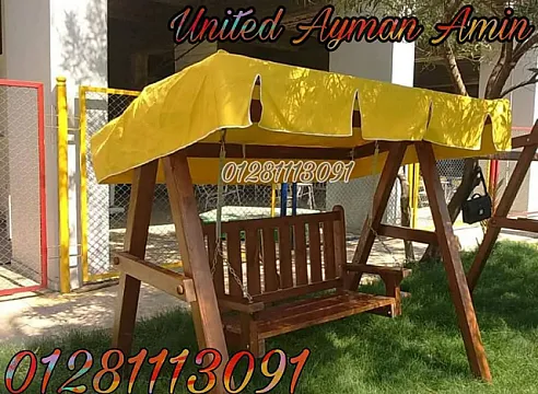 مرجيحه وبيكنك تابل وبنش خشب