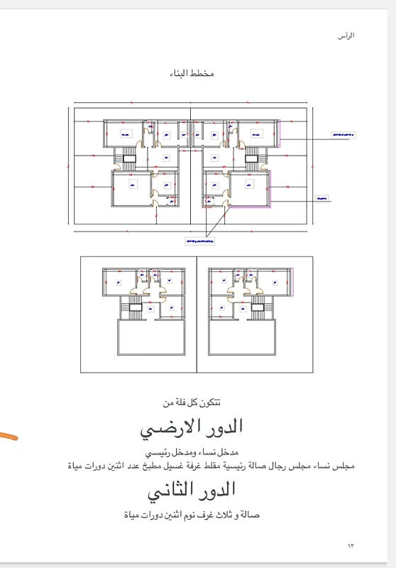 بيوت فلل المحله الجديده صبيا للبيع محلة غوان صبيا