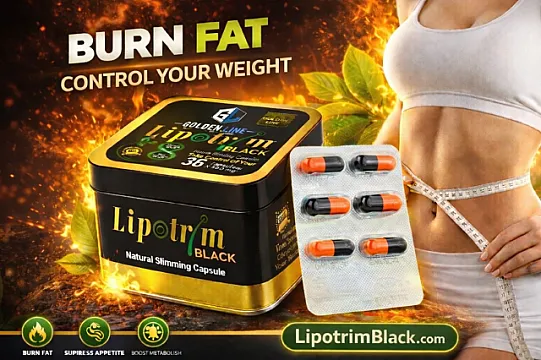 حبوب ليبوتريم بلاك وحرق الدهون وزيادة معدل الحرق lipotrim black golden line